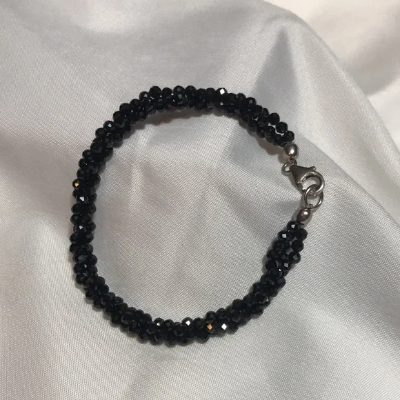 Torsade Black Spinel bracelet 7.25” - Picture 2 of 4